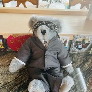 Vermont Teddy Bear in Gray Suit